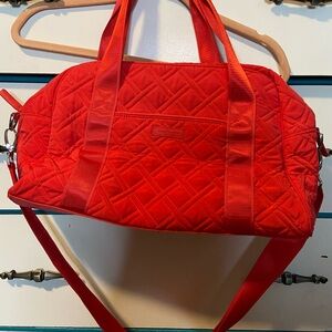 Vera Bradley Red Quilted Travel Bag